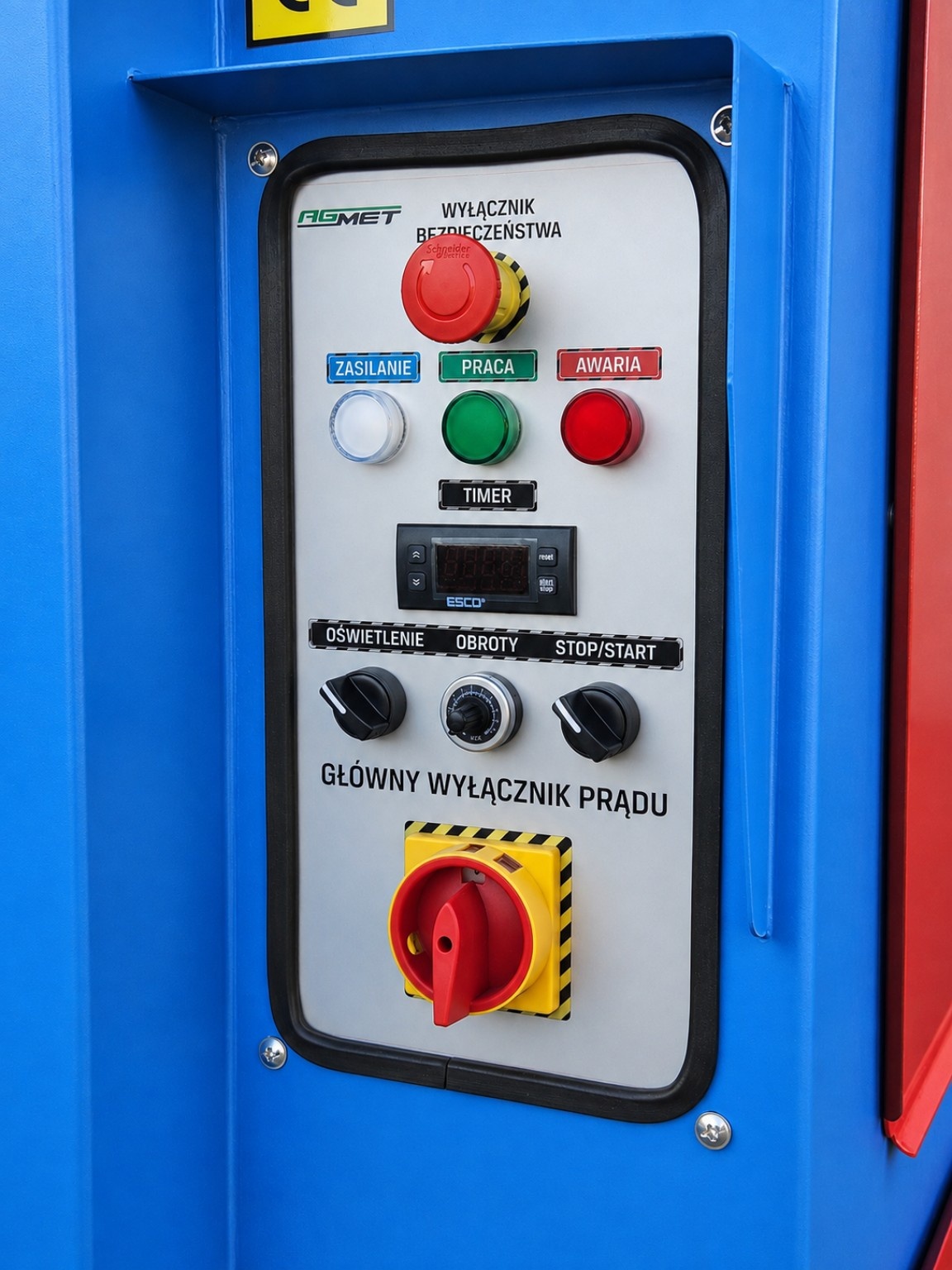 Panel sterowania gratownicy AGMET